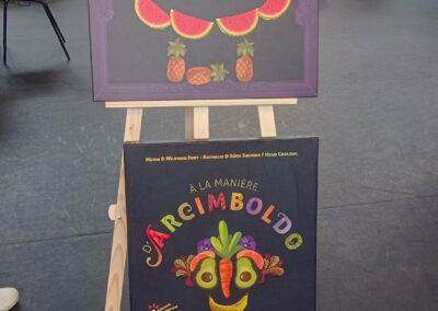 Dans le blanc des jeux - A la manière d'Arcimboldo - Tableau